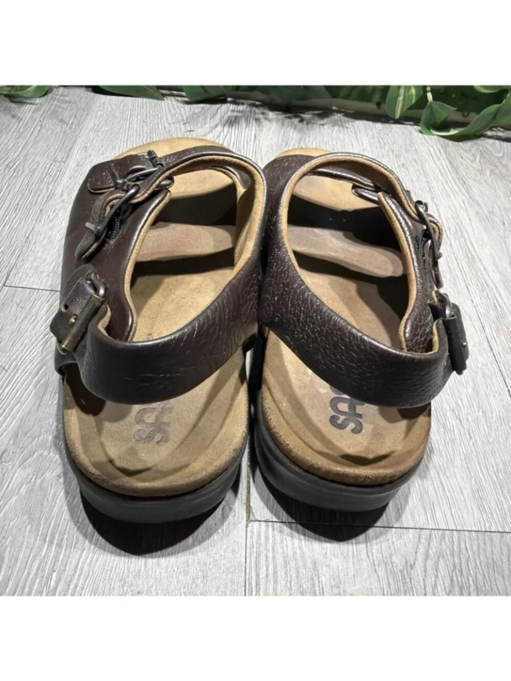 SAS Bravo Sandal Brown Leather 10.5 Wide Men's Shoes Comfort
